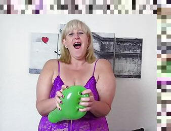 Mature big ball popping fetish