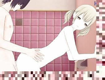 Kohane Azusawa and I have intense sex in the restroom. - Project SEKAI Hentai