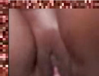 Ebony BBW deep throats Daddy's Dick and gets a creampie and some shooter nut!!