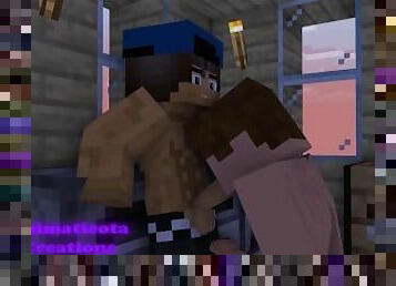 Enoying my morning coffee while he enjoys my morning Cock / Minecraft Gay Sex Mod