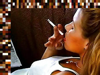 babes, meias, sofa, perfeito, fetiche, sozinho, fumando