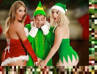 Merry FreeUse Christmas! Milf Stepmom Teaches Horny Stepson And Shy Stepdaughter How To Fuck