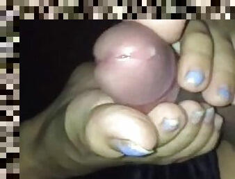 Little slut gave me the best footjob in front of her family