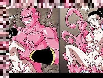 Majin Boo Folla El Peludo Coo de Milk Con Su Enorme Verga y Luego La Absorbe