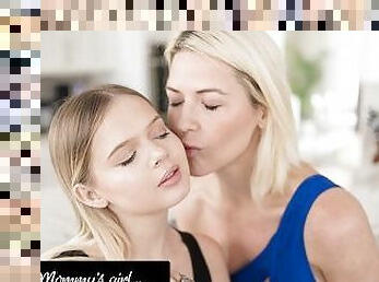MOMMY'S GIRL - Petite Teen Coco Lovelock Seduces MILF Just So She Won't Have To Go To The Dentist
