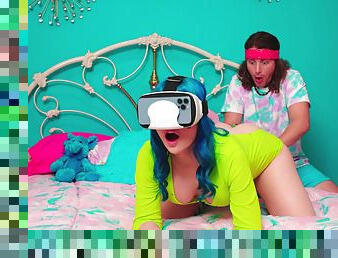 VR fantasy sex for a thick beauty taking cock in every hole