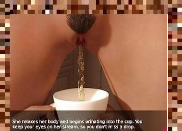 Slave U E36 - Mei makes me Dink her Morning Pee to Wake me Up!