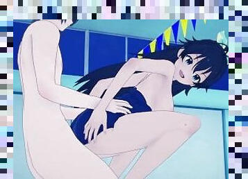 gros-nichons, orgasme, babes, ejaculation-sur-le-corps, anime, hentai, piscine, mignonne, 3d, seins