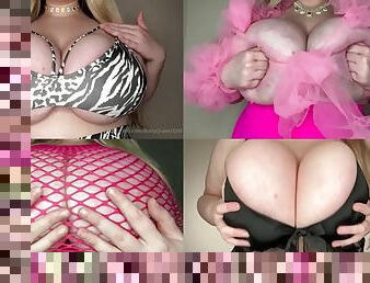 teta-grande, compilação, bbw, loira, sozinho, provocando