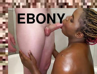 Big Booty Ebony Backshots In The Bathroom