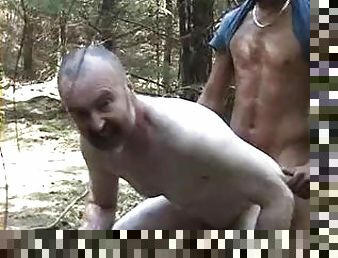 Gorgeous black guy stuffs my arse in the forest. The wife films, and argues camera angles.