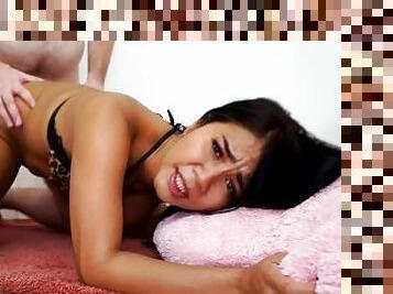 asiatique, fellation, ejaculation-sur-le-corps, milf, hardcore, salope, thaï, sur-le-visage, chambre-a-coucher, brunette