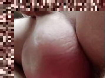 Masturbation huge saline balls