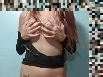 masturbation, amateur, jouet, française, rousse, blonde, chevauchement, gode, fétiche, solo