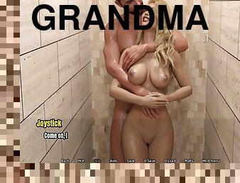 fürdőkádban, nagymell, nagymama, szabadban, nagyi, asszonyok, csoportos, gruppenszex, tengerpart, szőke