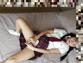 Playing with my pussy in my school uniform - Baebi Hel