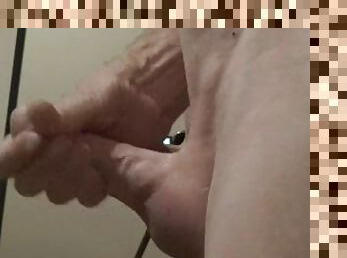 another hotel room jerking off session - wish somebody had been there to help me cum