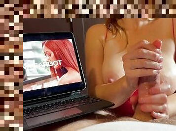 suurtiss, amatöör, suur-munn, milf, emme, kättevõtmine, pov, ema, tissid, pealtvaatamine