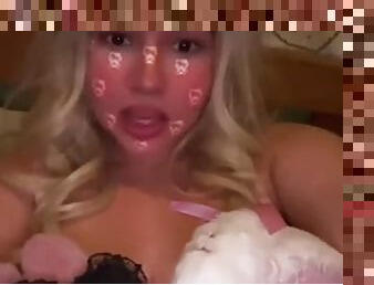 My breasts are too big for TikTok so I had to use plush tunes to cover my big massive breasts.