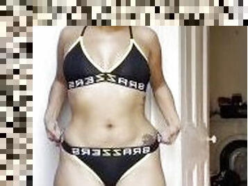 Brazzers try on haul: Bikini, lingerie, etc with Big Ass - Pakistani Jasmine Sherni