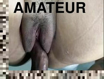 cul, masturbation, amateur, latina, belle-femme-ronde, point-de-vue, belle, vagin, brunette