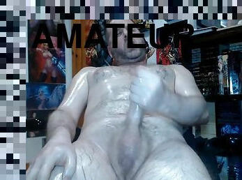 masturbation, amateur, gay, secousses, webcam, drôle, solo