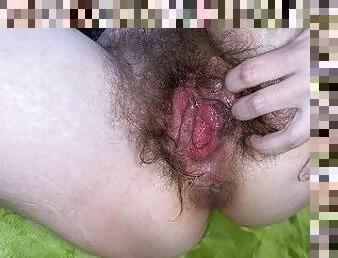 cul, poilue, masturbation, monstre, chatte-pussy, milf, jouet, américaine, blanc, brunette