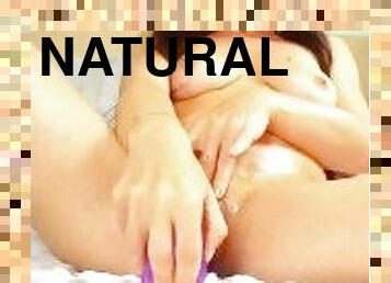 Gorgeous Natural Tittied  Brunette Milf Loves Masturbating