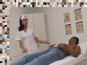 Nurse shemale lets black guy fuck her ass
