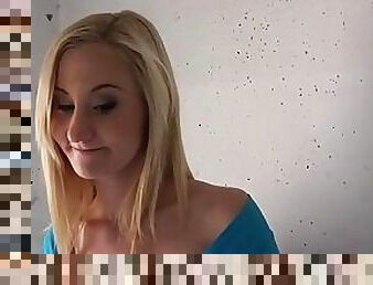 Pretty blond Czech babe screwed for cash