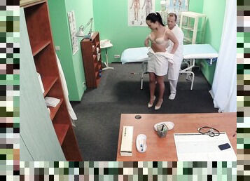 Nurse Vanessa gets a massage and fucking from her horny doctor