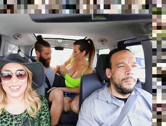 Hardcore fucking in the van and back at home with naughty Alexis Fawx